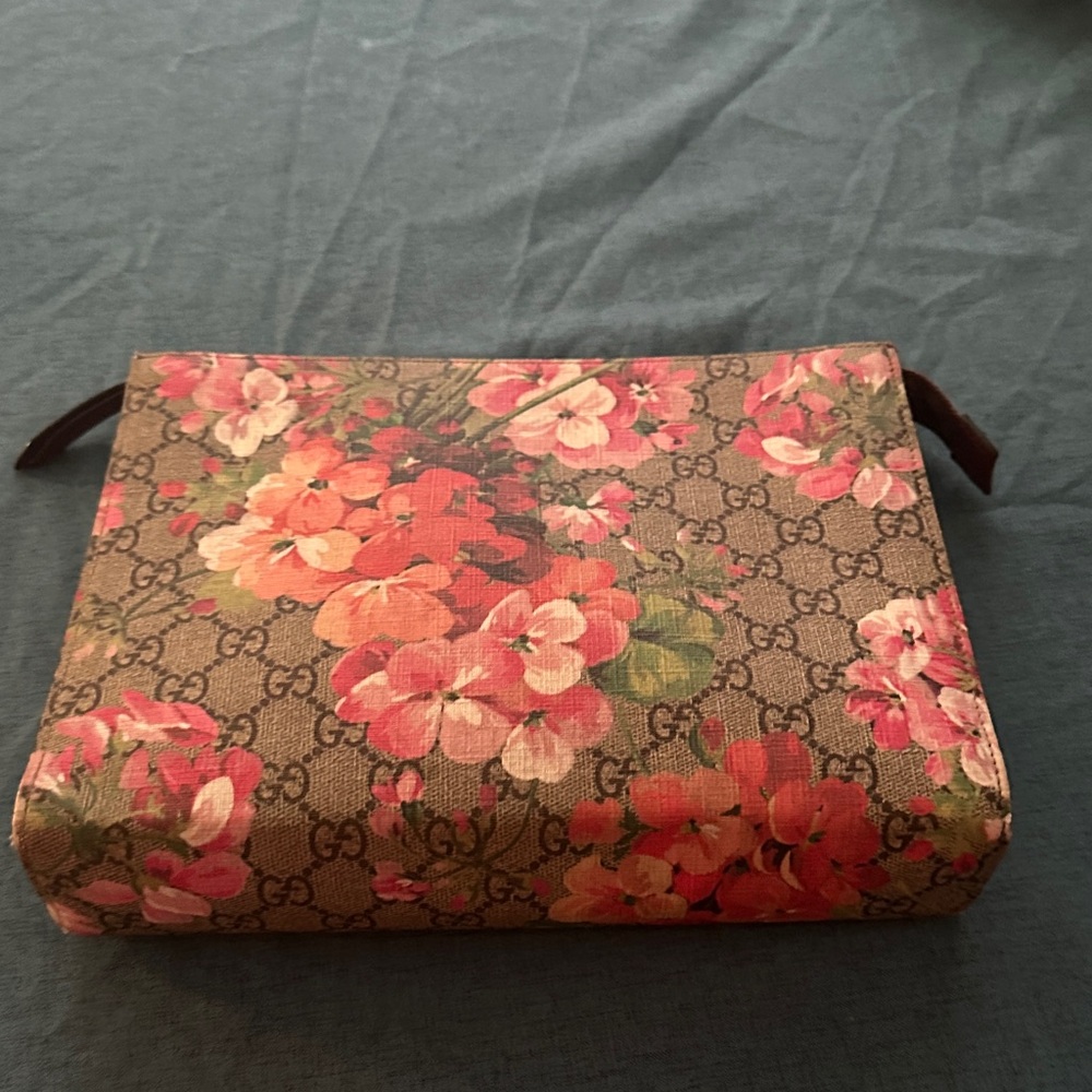 Gucci Pink Floral Cosmetic Bag
